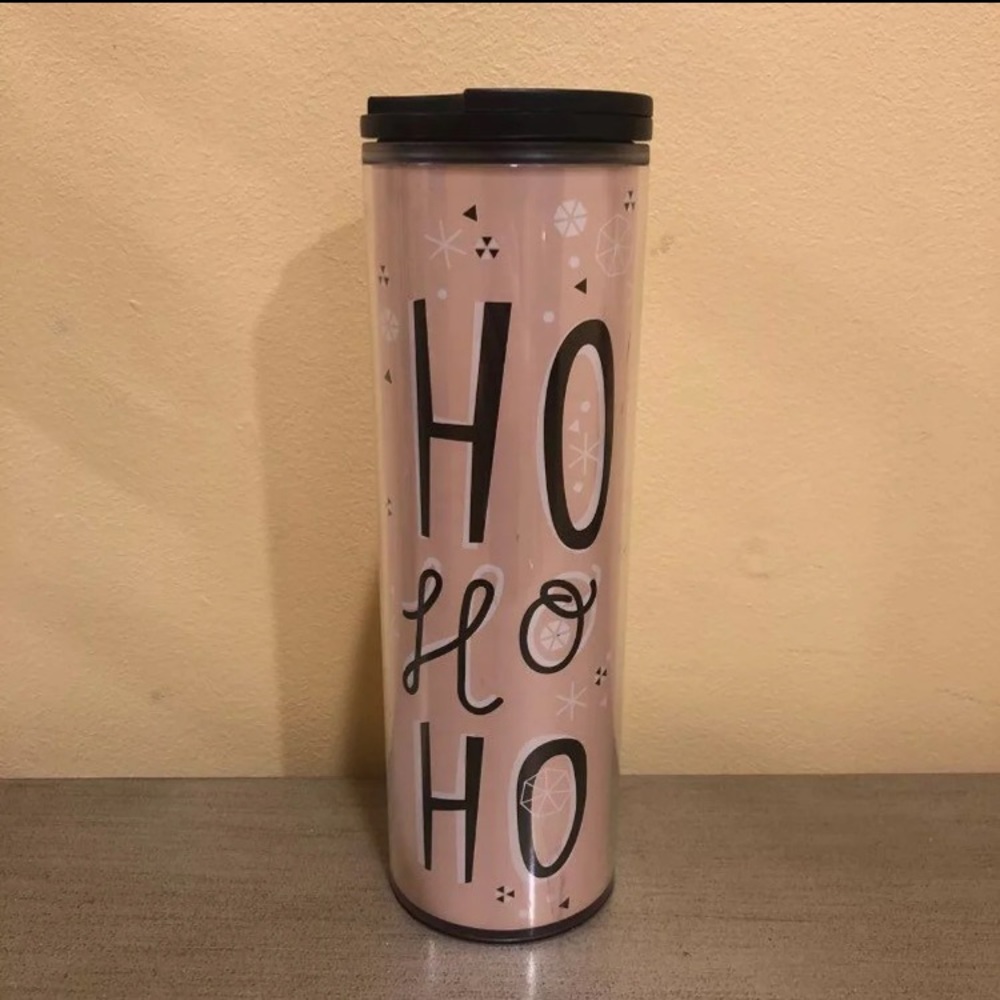 Starbucks Ho Ho Ho pink Tumbler holiday Christmas